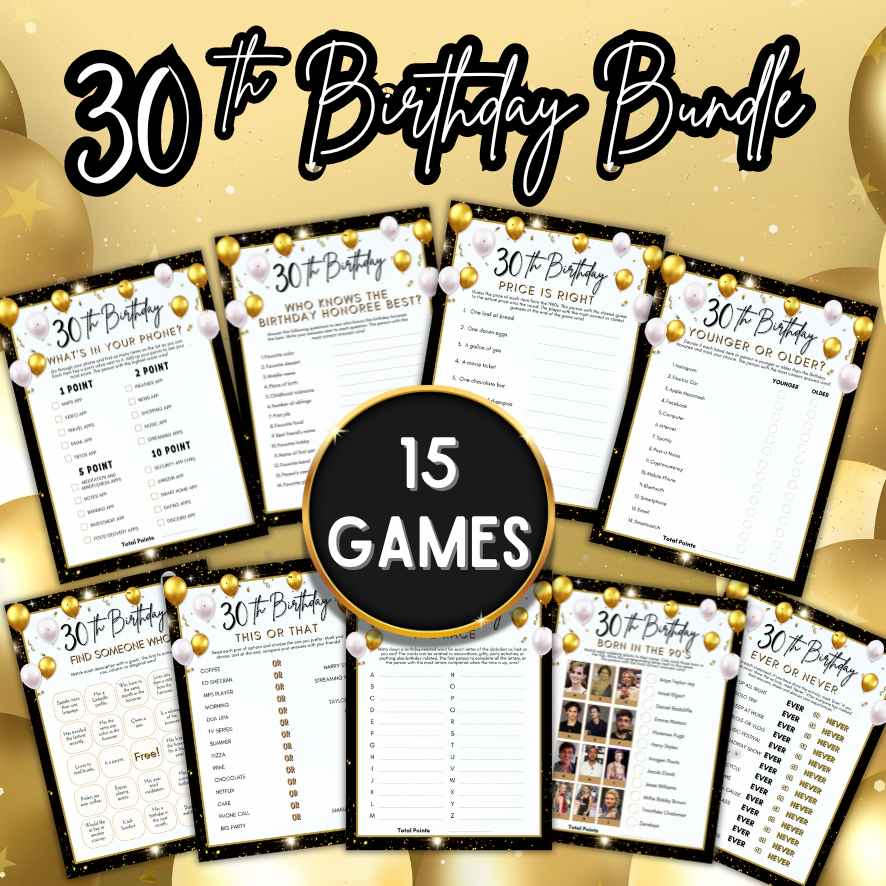 30th birthday games bundle