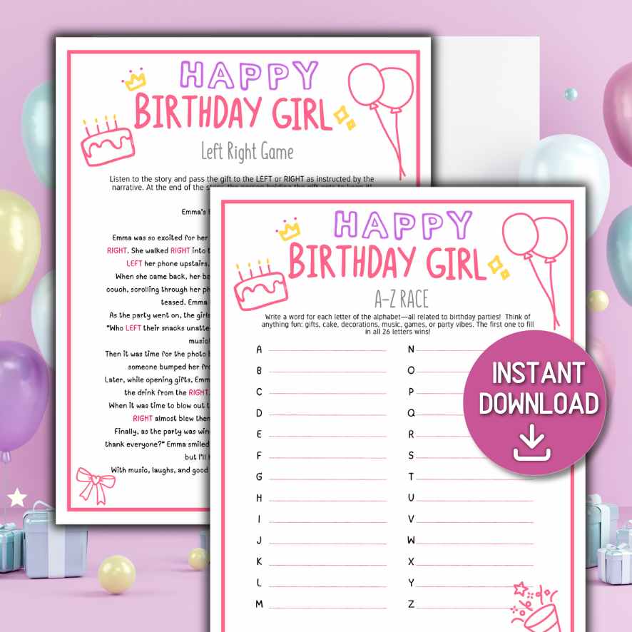 teen girl birthday party games