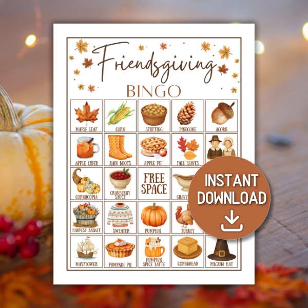 Thanksgiving Fall Bingo