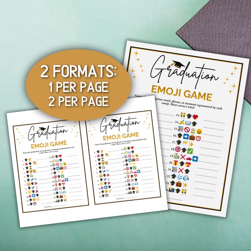 GRADUATION EMOJI GAME PRINTABLE