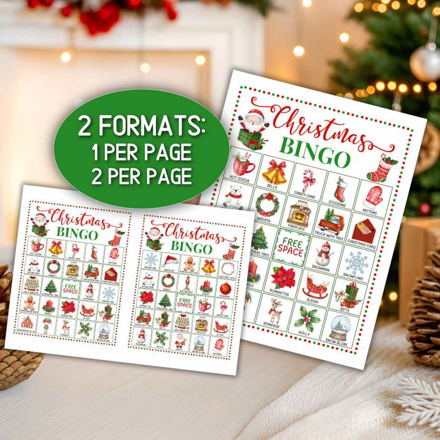 printable christmas bingo