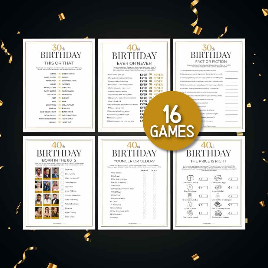 birthday party printable pack