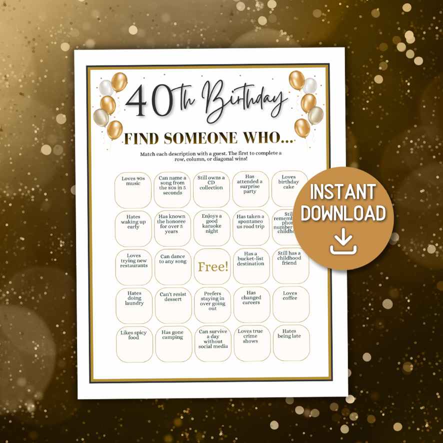 Milestone birthday party games