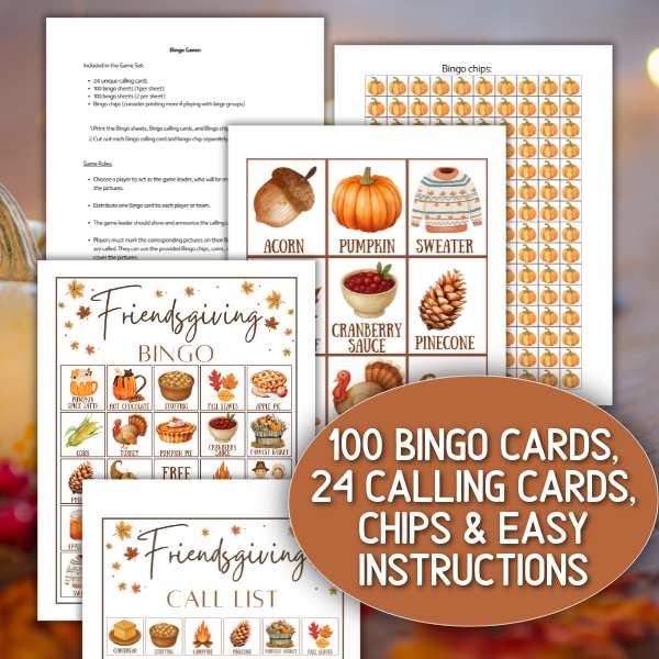 Fall Bingo 100 Cards