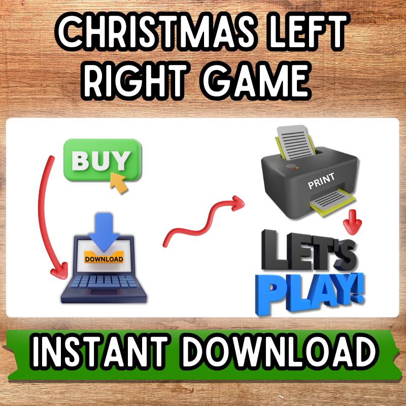Free Printable Christmas Left-Right Game