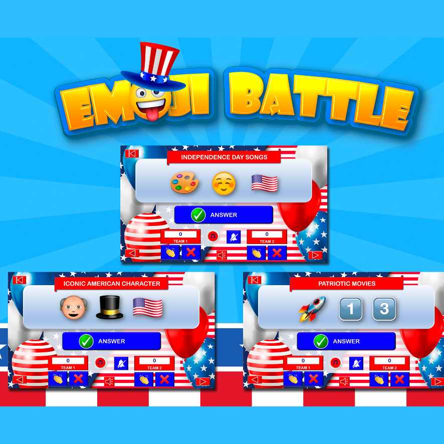 4th of july emoji battle game
