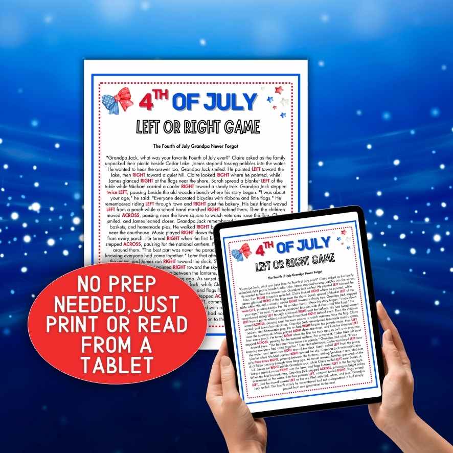 4th of july left right game
