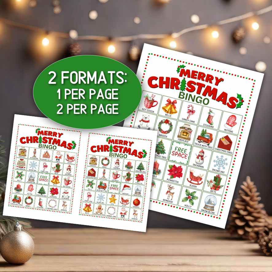 printable christmas bingo for kids
