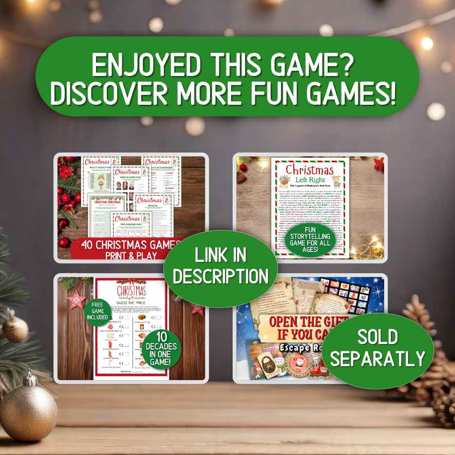 christmas bingo party game