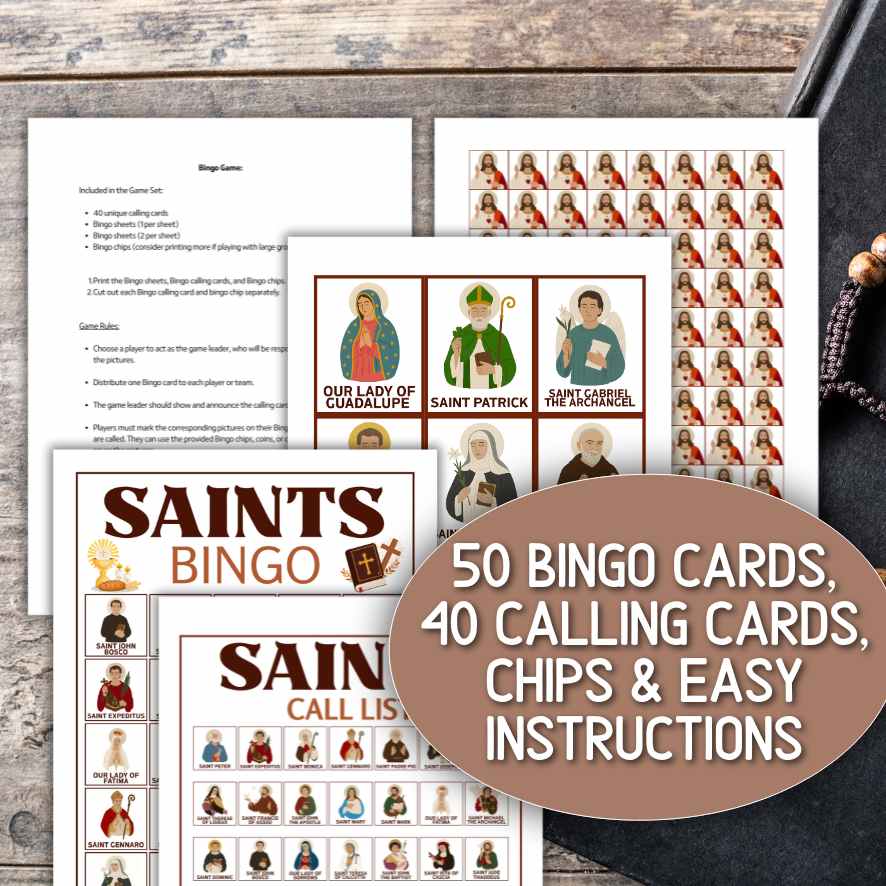 catholic saint bingo game printable