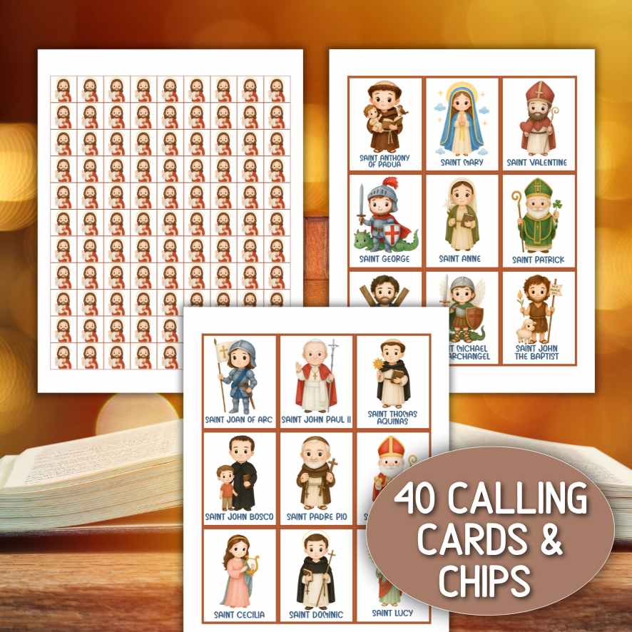 catholic saint bingo game printable
