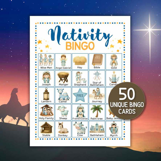 nativity bingo 50 cards

