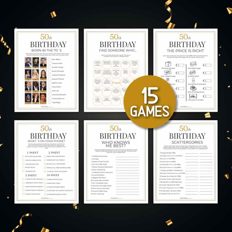 milestone birthday games