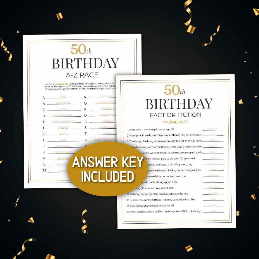 50th birthday party games