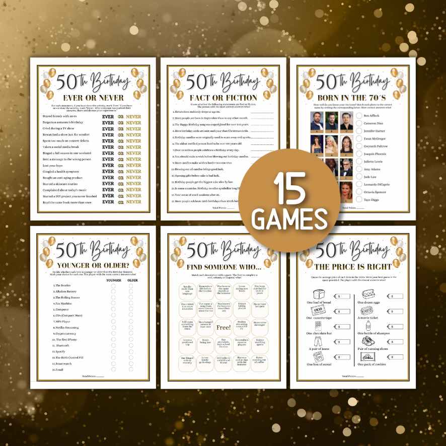 games for 50th birthday party
