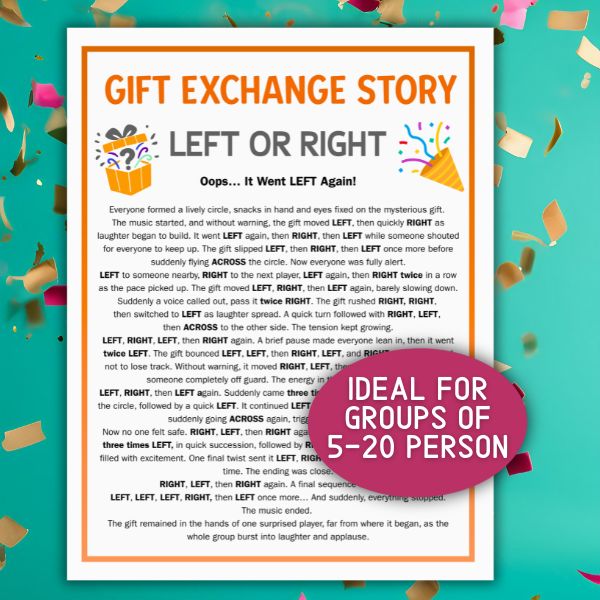 left right elephant gift exchange
