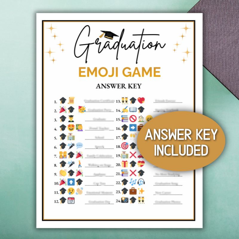 GRADUATION EMOJI GAME PRINTABLE