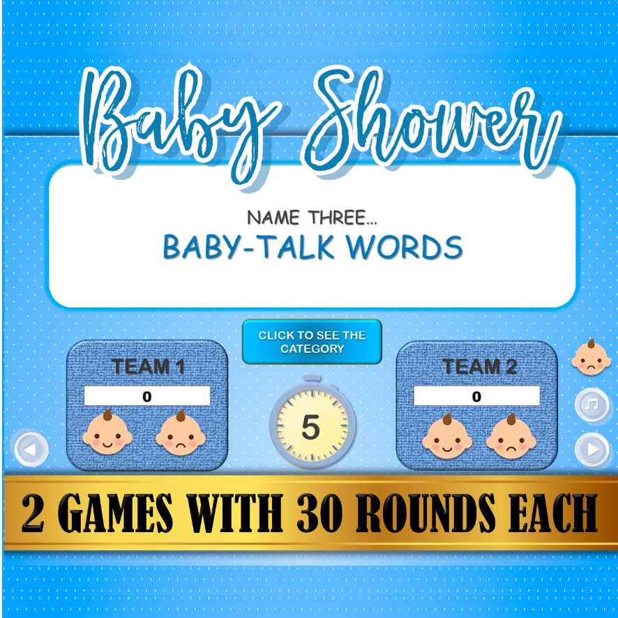 baby shower 5 second game