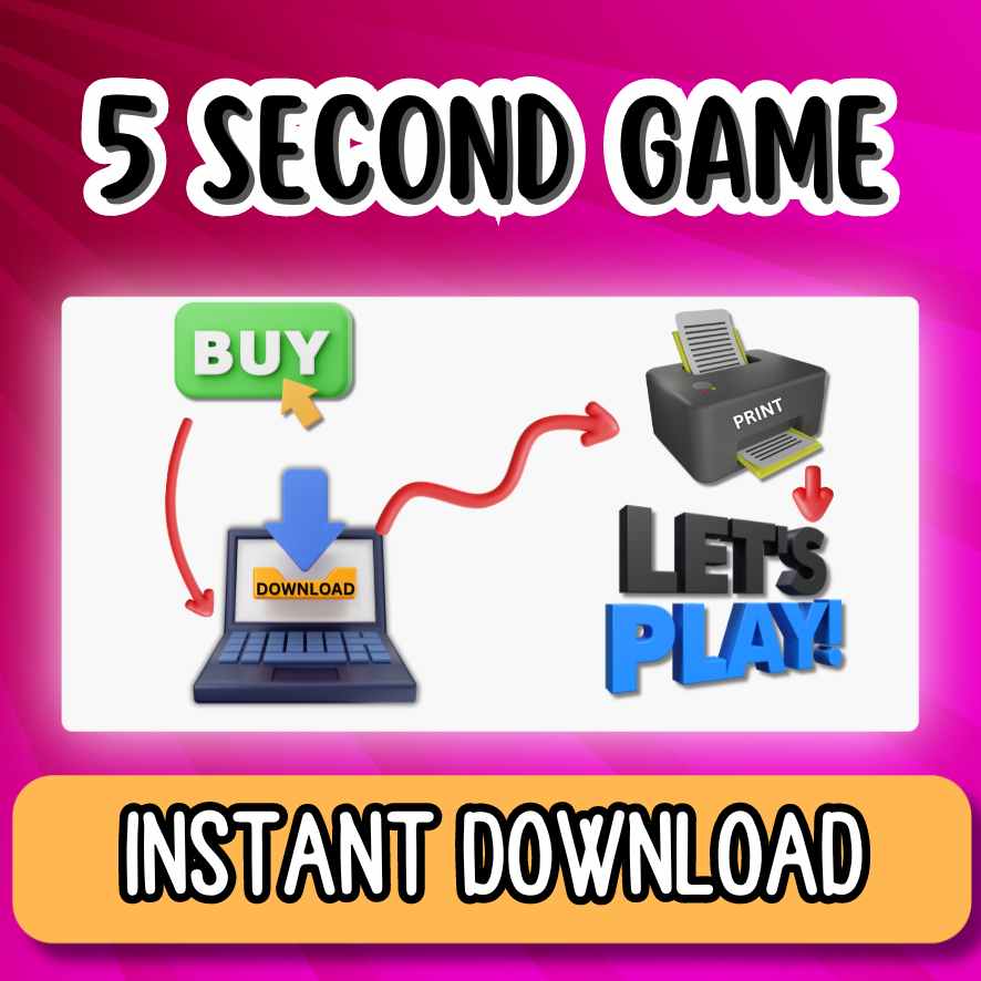 printable 5 second game pdf