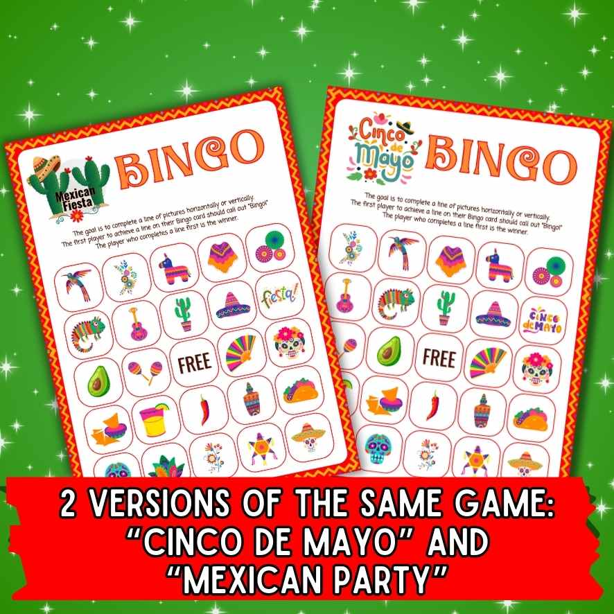 mexican party bingo ideas