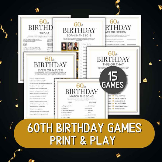 60th birthday games bundle