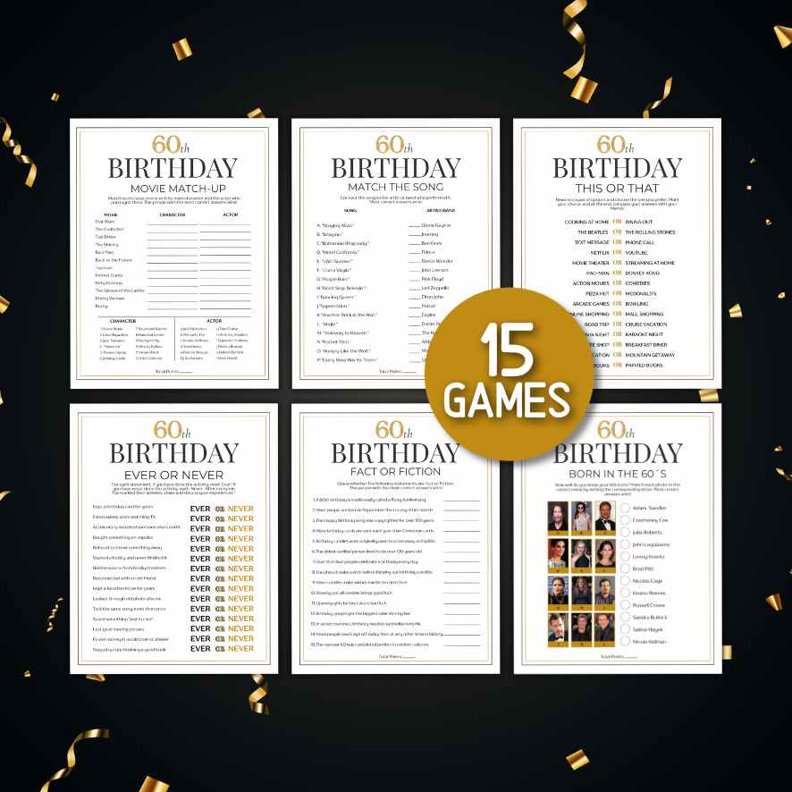 birthday game pack