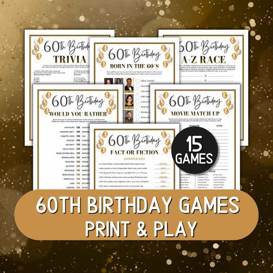 printable 60th birthday party games