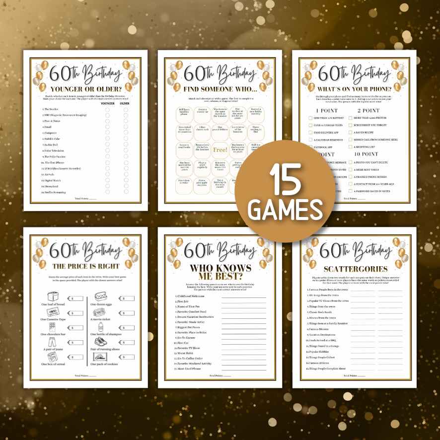 gold birthday party games