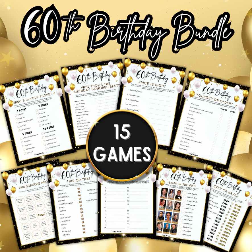 60 th birthday games