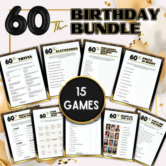 60th birthday games bundle