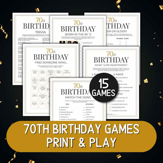 70th birthday games for adults