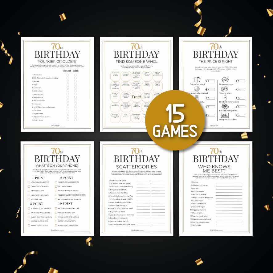 70th birthday games