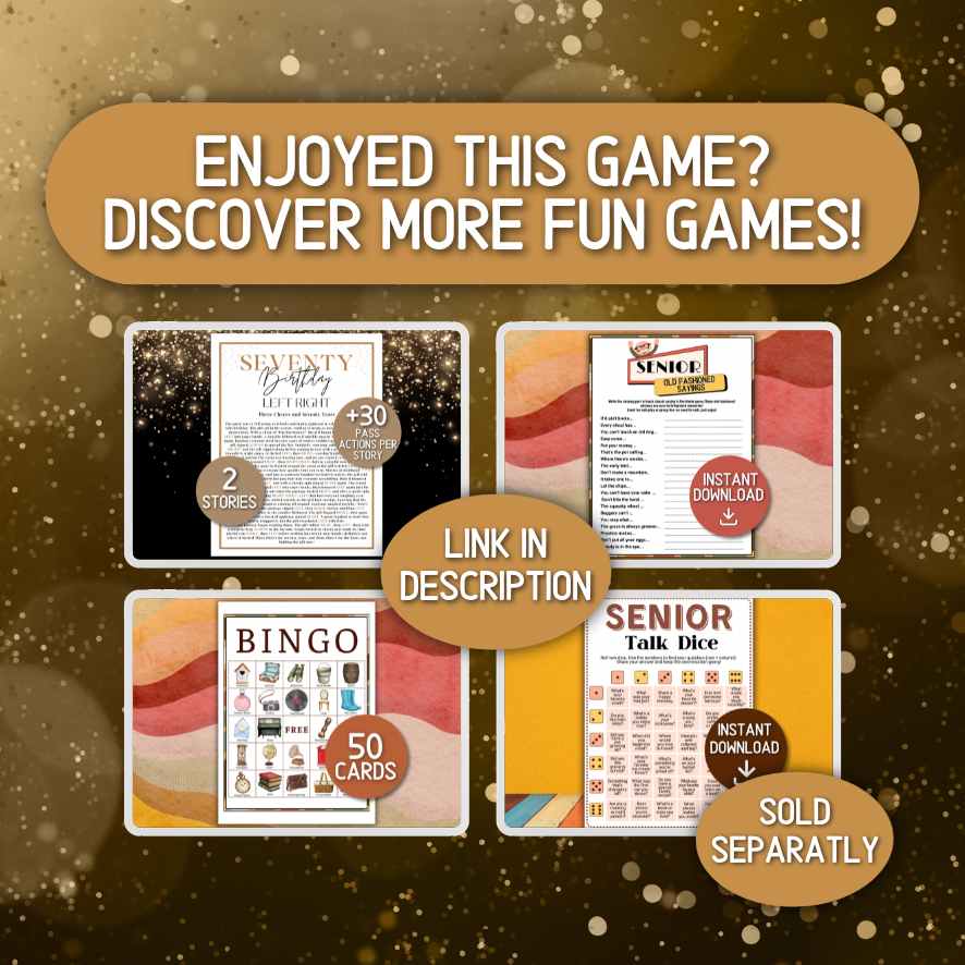 70th birthday games for seniors