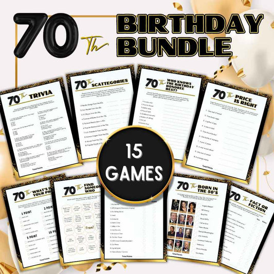 printable 70th birthday party games