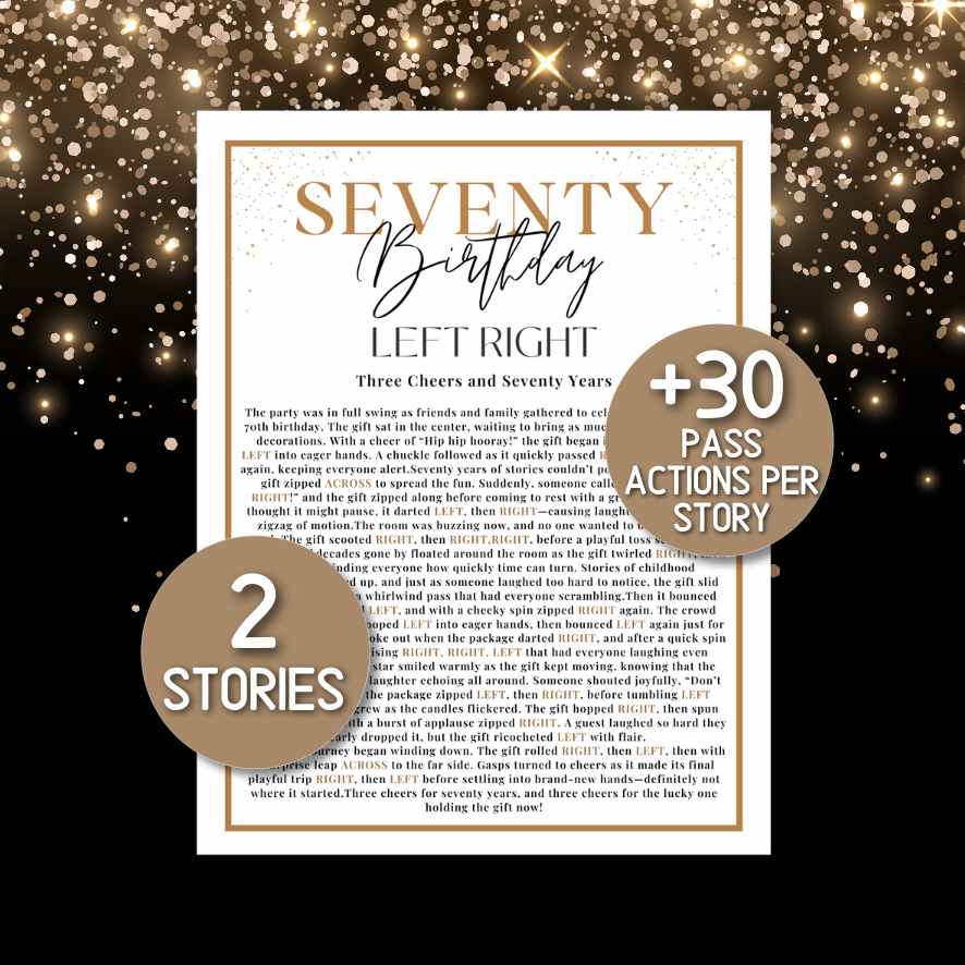 70th birthday left right game