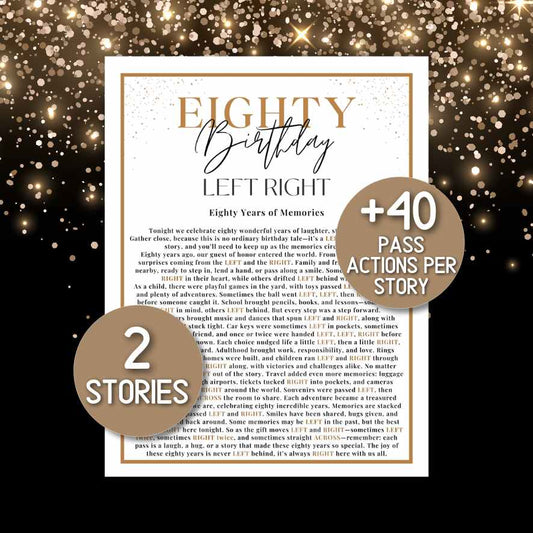 80th birthday left right game