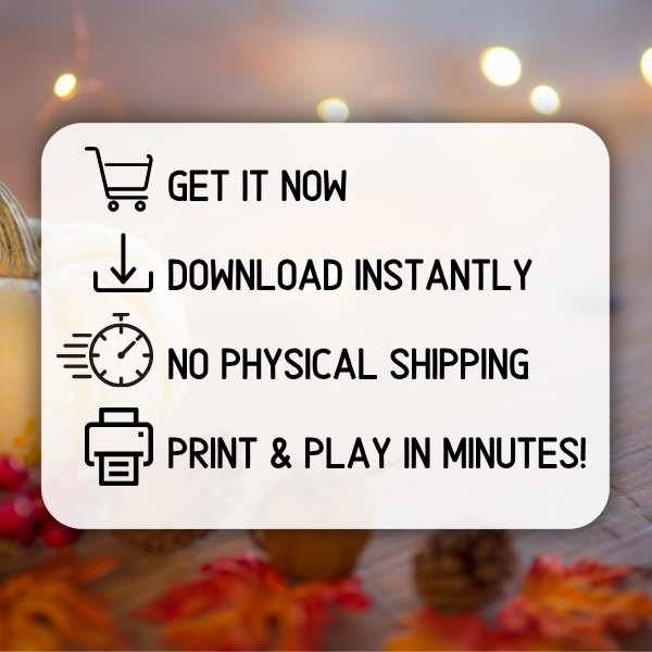 Friendsgiving Bingo Game