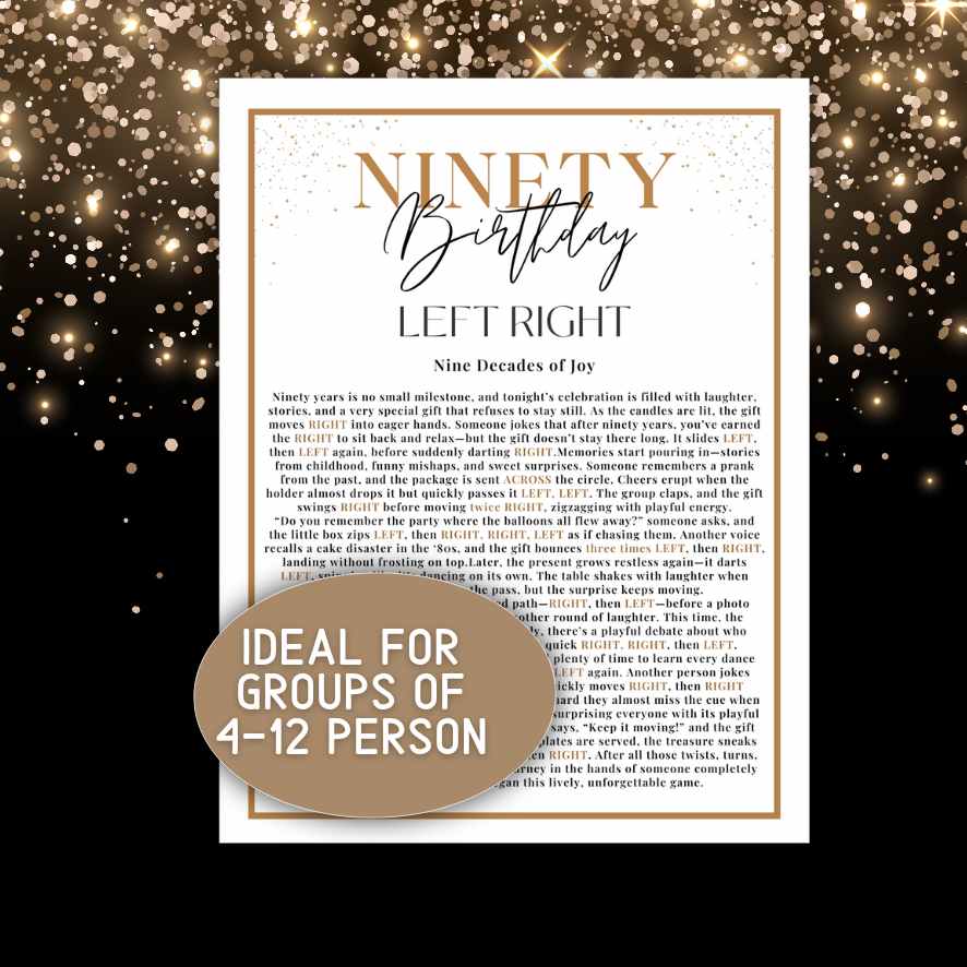 pass the prize for 90th birthday party