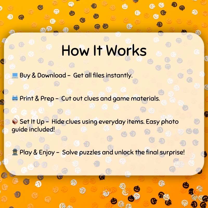 Printable Halloween Escape Room Game