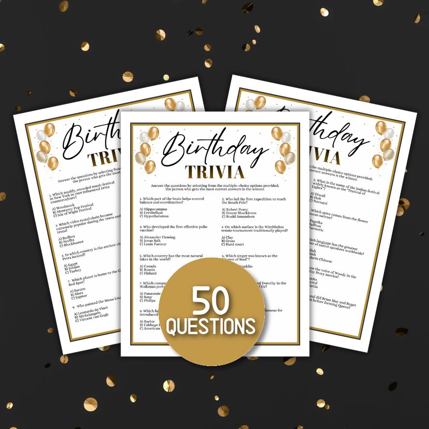 birthday trivia game questions for adults
