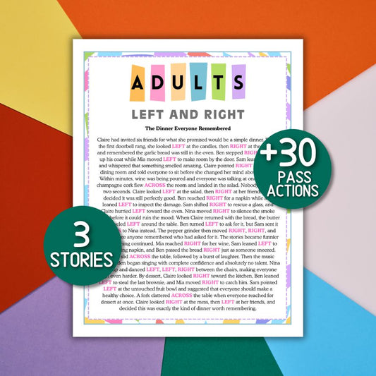 left right game for adults