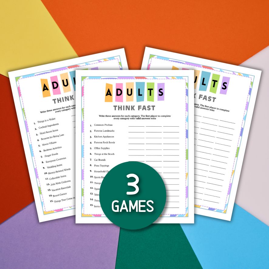 adult think fast printable game