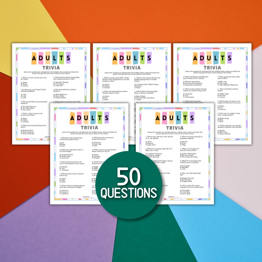 adult printable quiz

