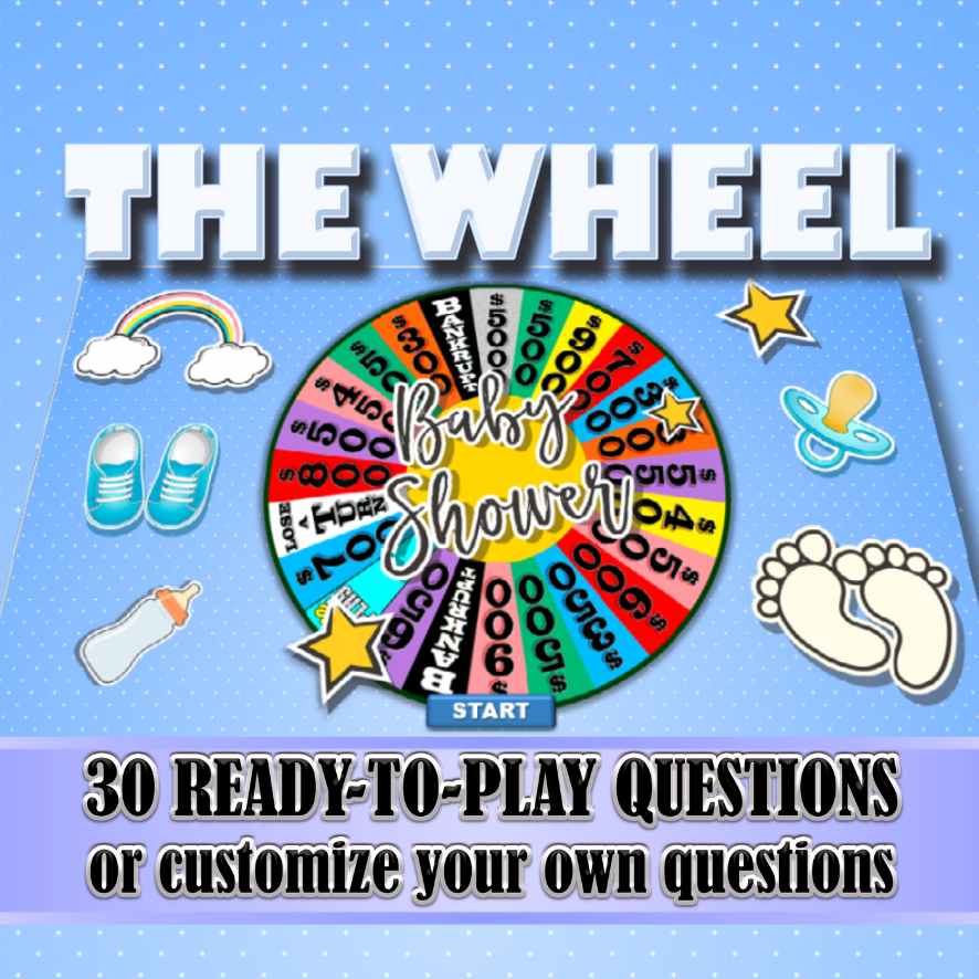 baby shower game the wheel of fortune