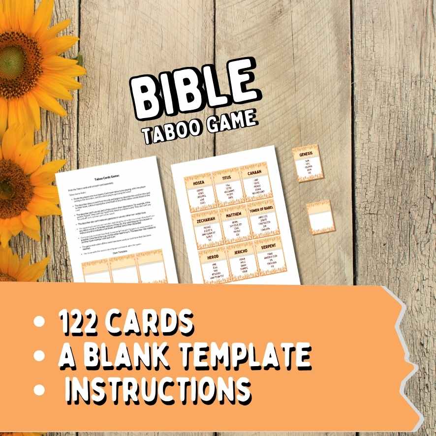 BIBLE FORBIDDEN WORDS PRINTABLE GAMES The Game Room   BIBLEGAME TABOO5 