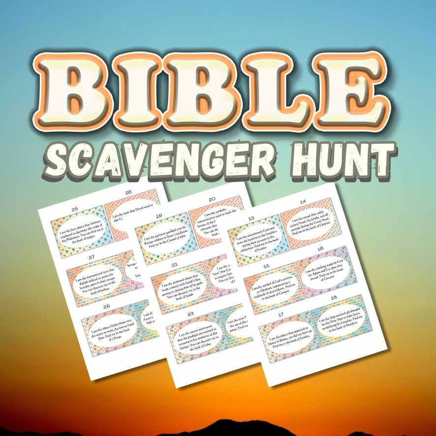 Outdoor Bible scavenger hunt