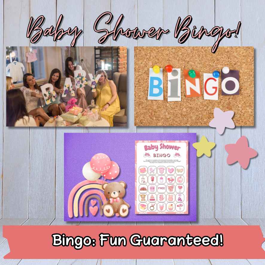 baby shower for girl bingo game

