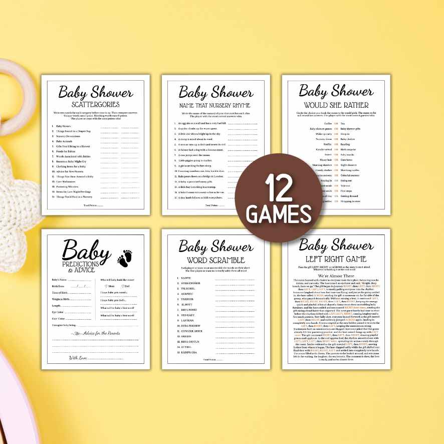 baby shower games printable