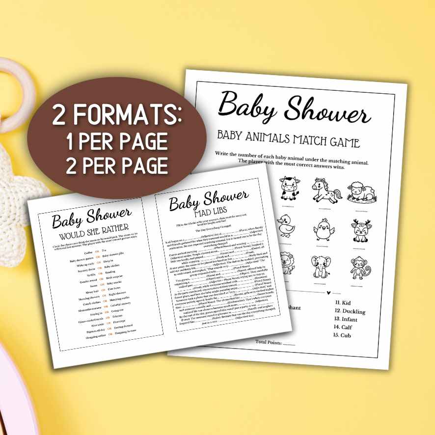 DIY baby shower activities