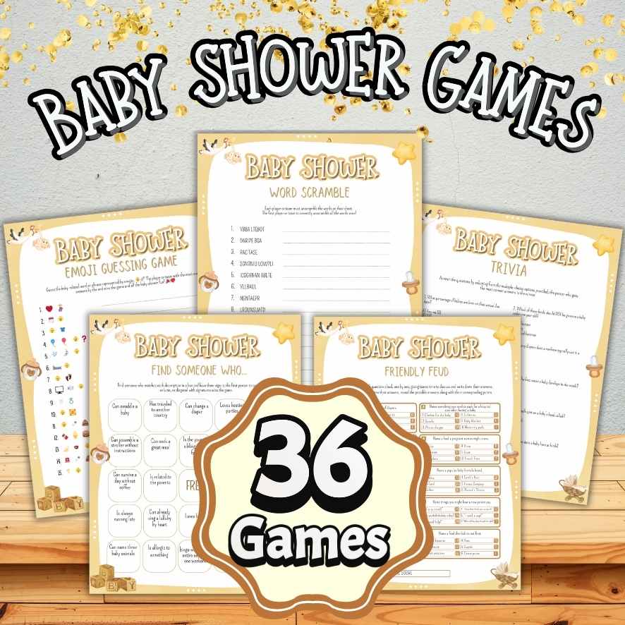 Baby Shower Games Bundle